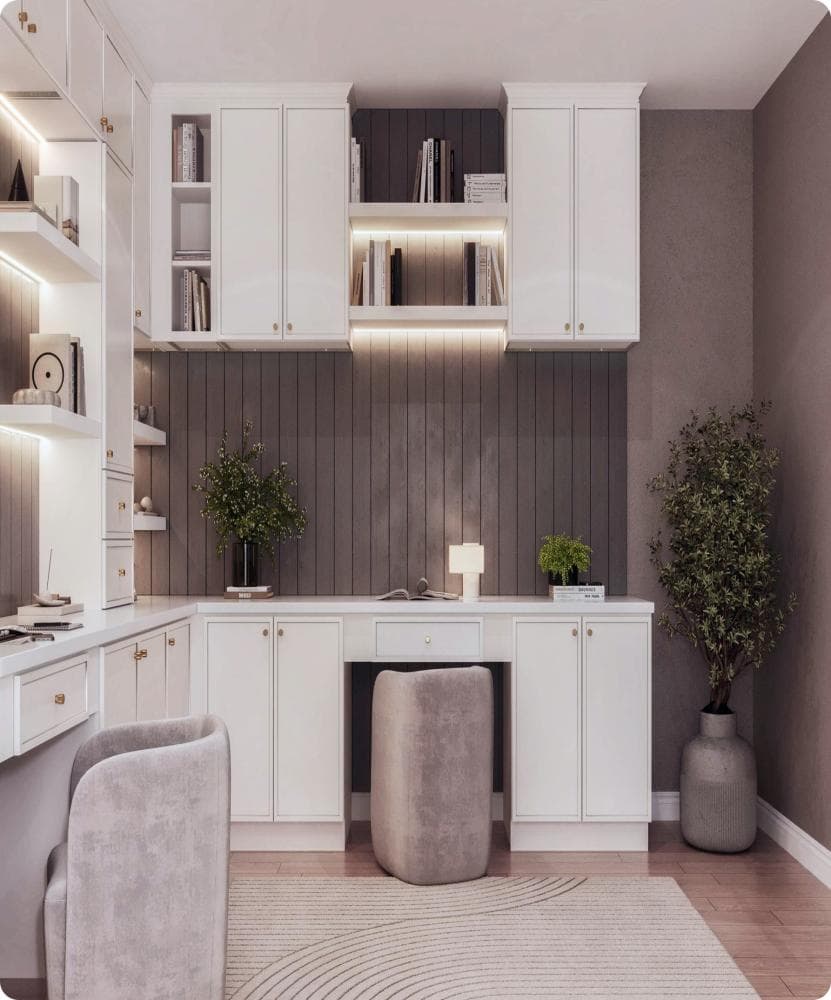 Custom kitchen built by contractors